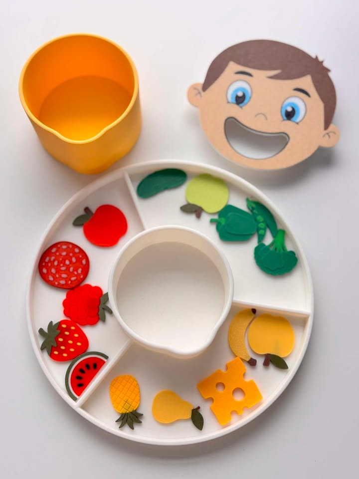 Mon monde en jeu – Alimentation 🥦 (visage de garçon + 15 jetons)
