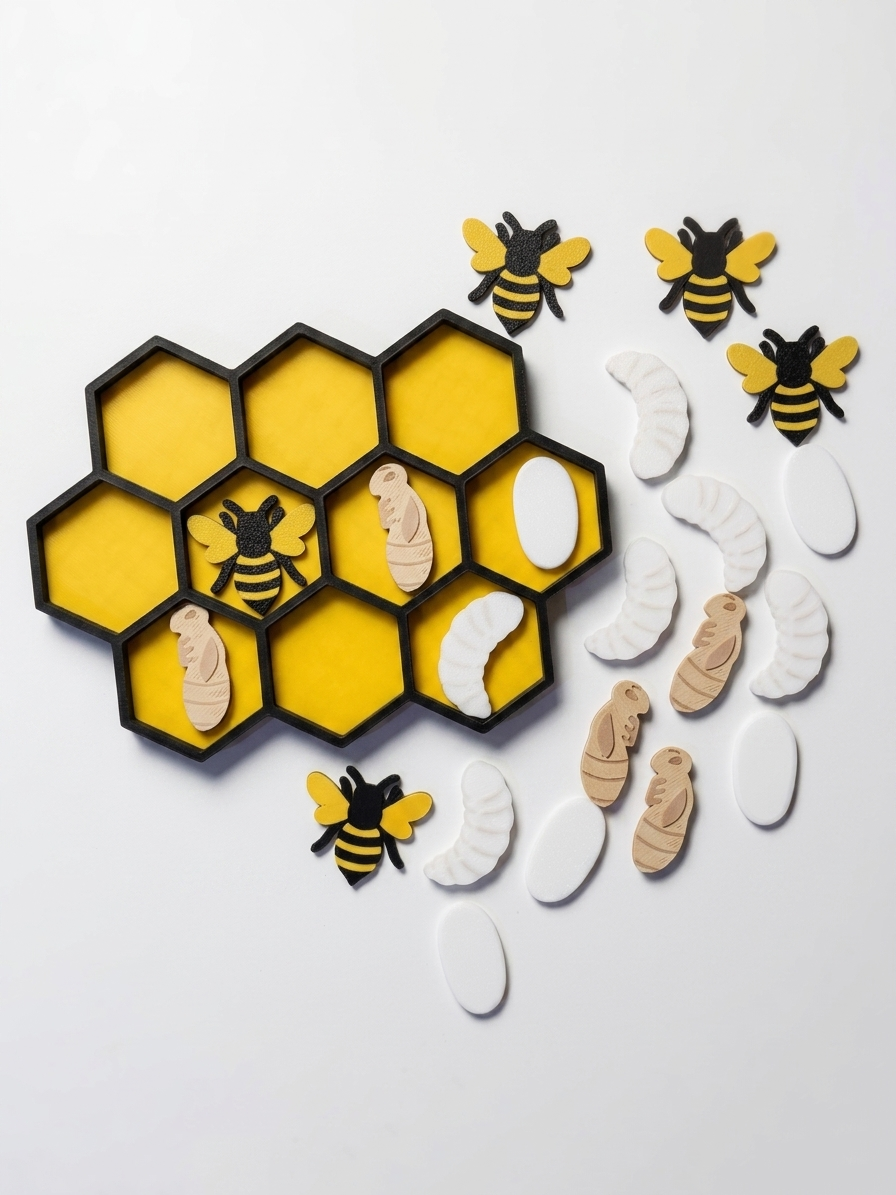 Le cycle de la vie des abeilles - à reproduire