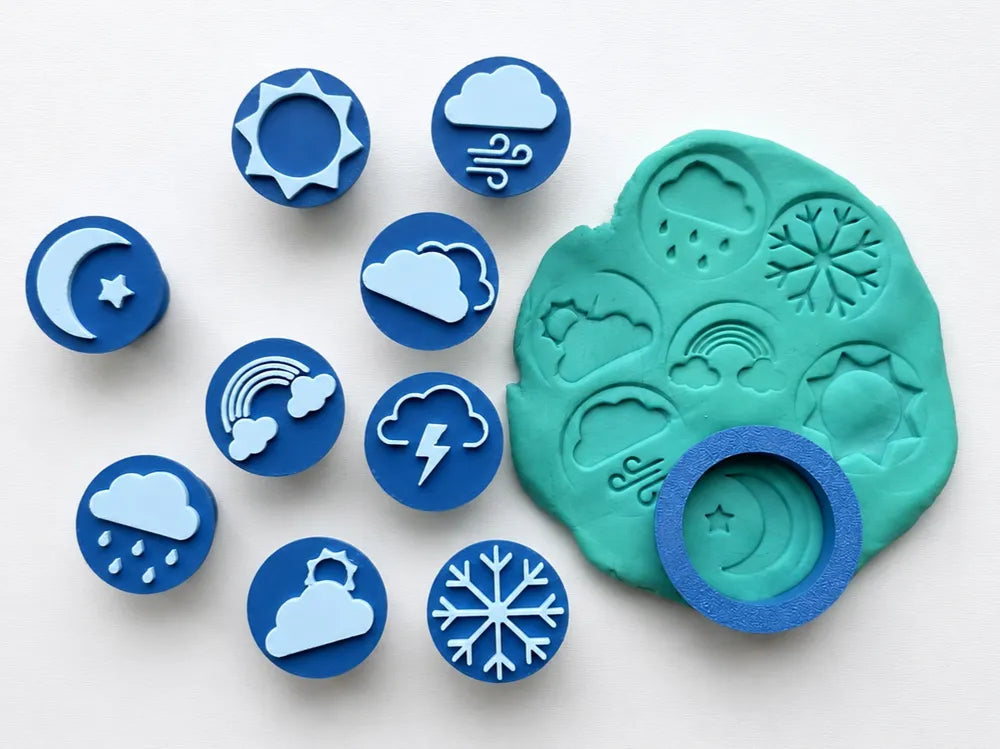 estampes pour pâte à modeler '' Météo ''