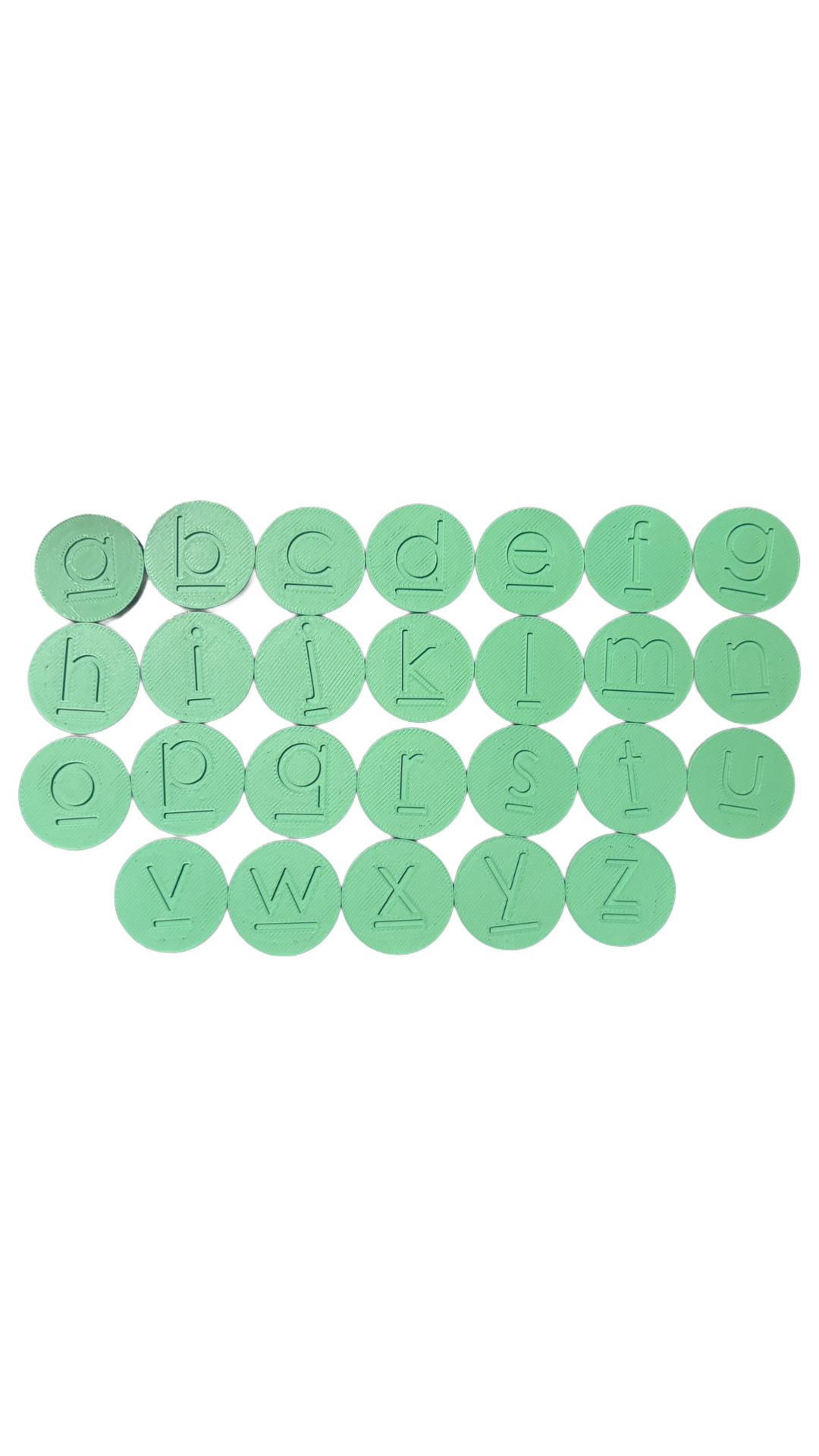 Jetons alphabetiques et numériques