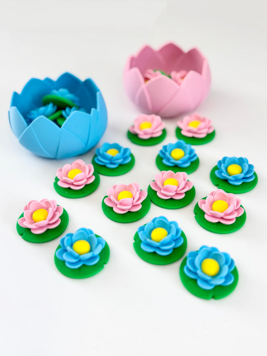 Ensemble Éclosion Lotus (2 bols + 20 mini fleurs)