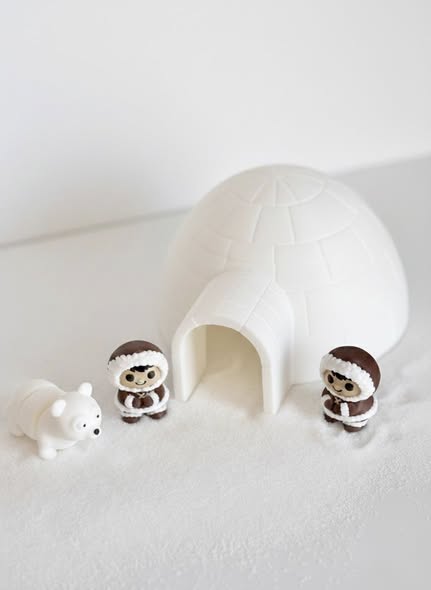 Ensemble Igloo avec toit amovible et personnages