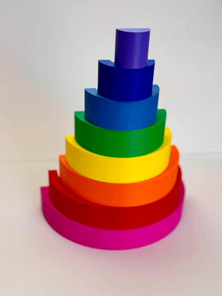 🌈 Arc-en-ciel 8 pièces – Matériel libre, robuste et polyvalent
