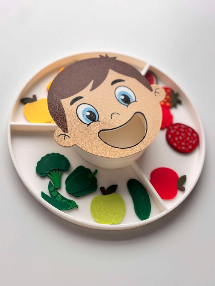 Mon monde en jeu – Alimentation 🥦 (visage de garçon + 15 jetons)