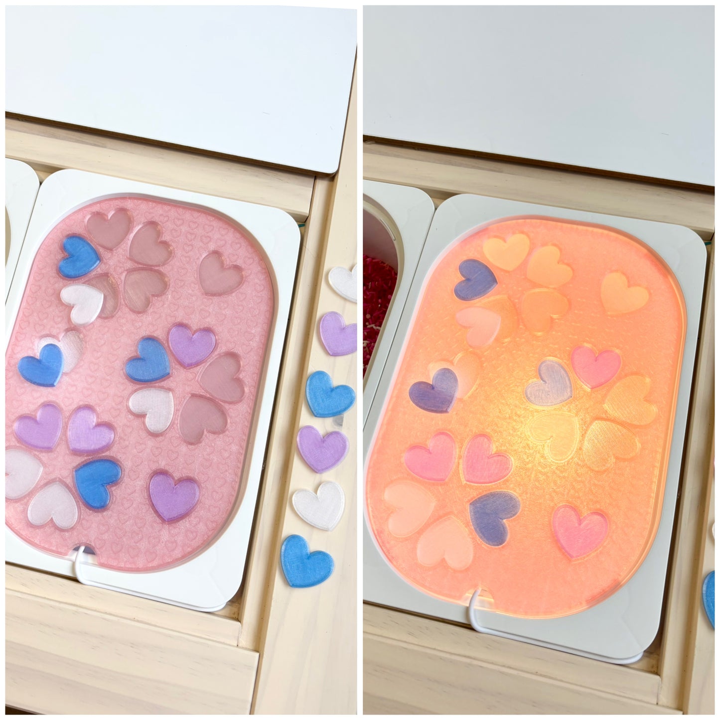 Plateau de table lumineuse st-valentin trofast