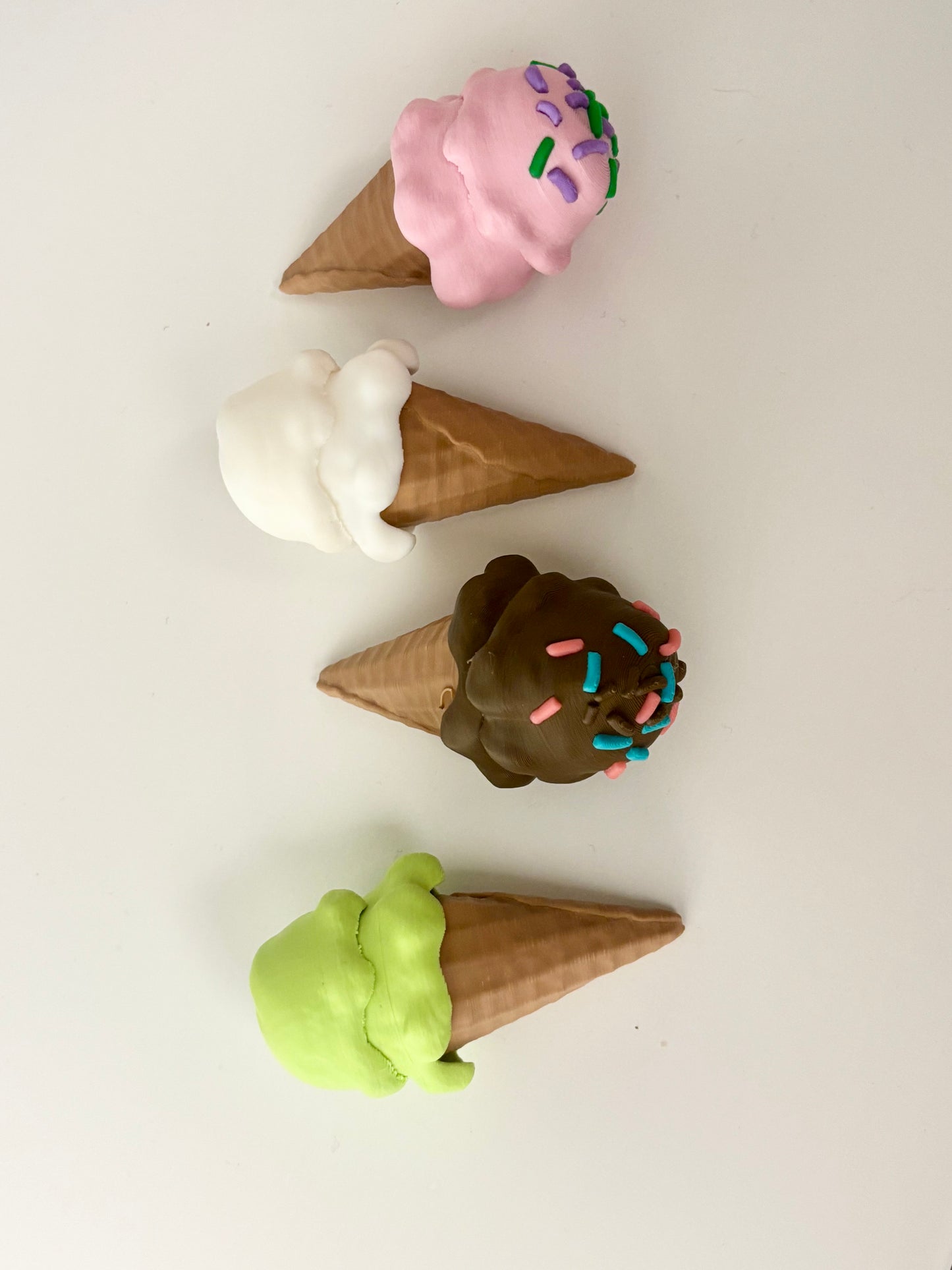 Ensemble cornets de crème glacée
