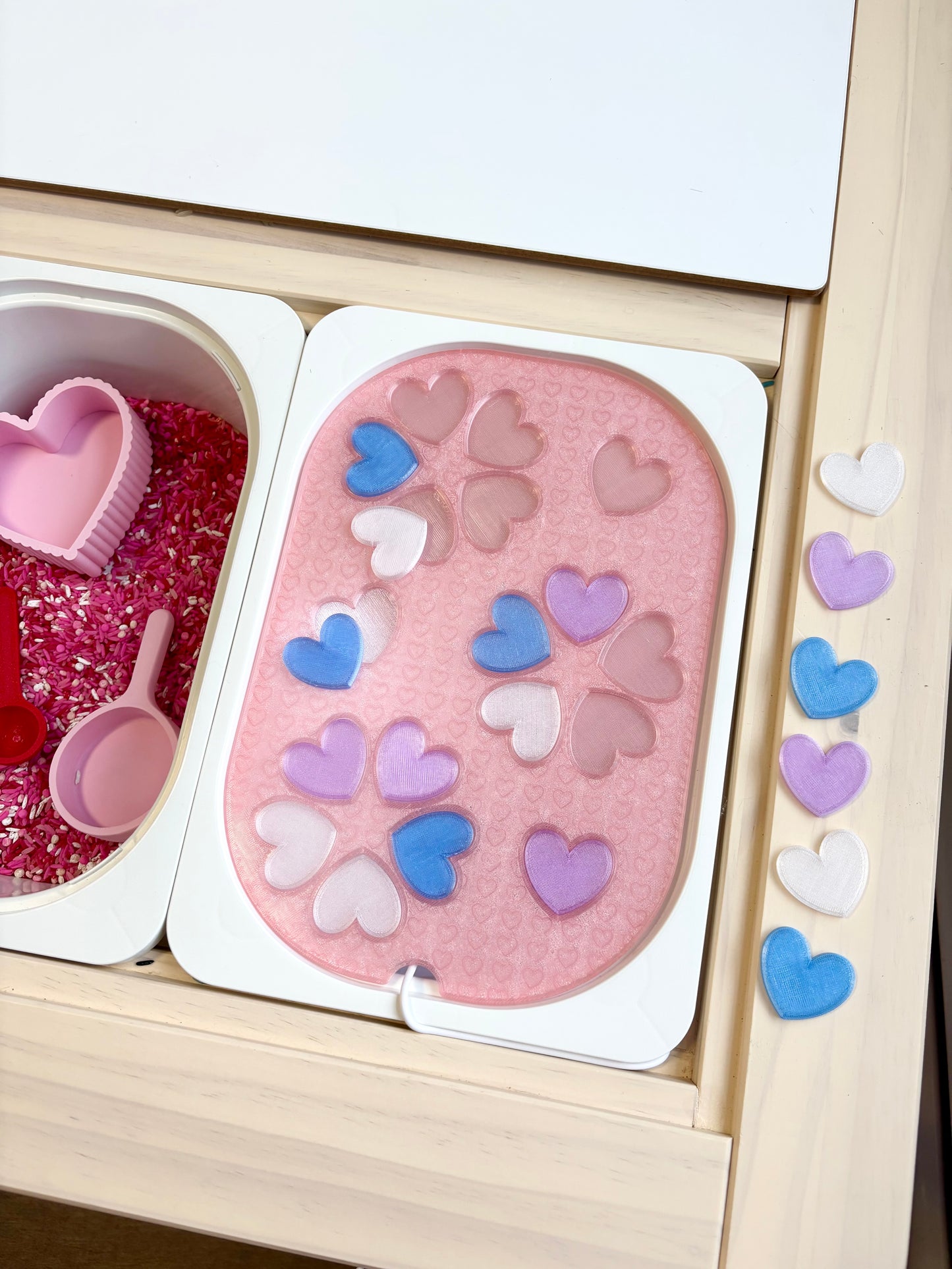 Plateau de table lumineuse st-valentin trofast