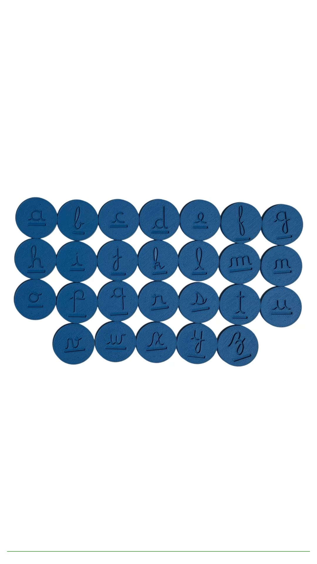 Jetons alphabetiques et numériques