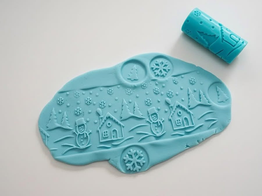 Rouleau à pâte à modeler – motifs embossés